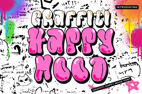 Graffiti Happy Mood Font for Business Branding