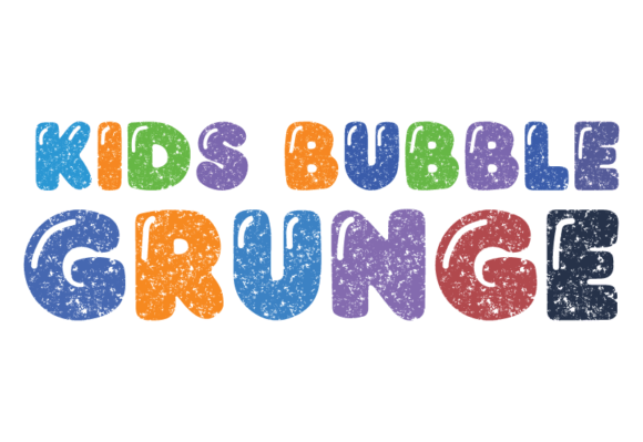 Kids Bubble Grunge Font for Business