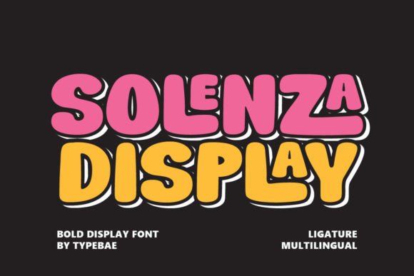 Solenza: A Bold Display Font for Creative Projects