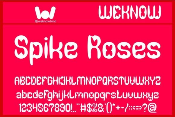 Spike Roses Font for Creative Design