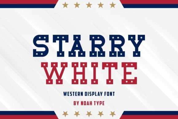 Starry White Font for Business Branding